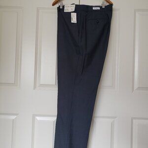 Pronto Uomo Wool Pants Mens 40 Blue Flat Front Modern Fit Dress Trousers NEW